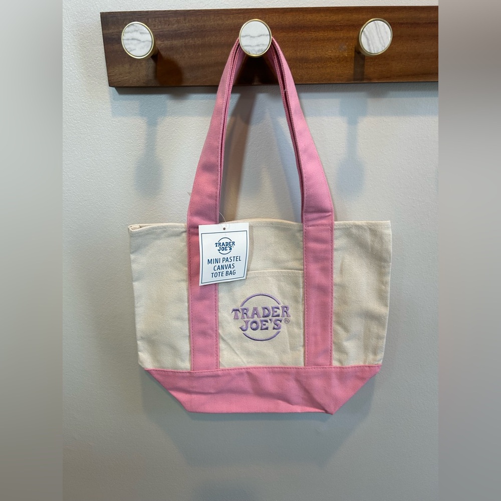 Pastel Pink Trader Joe’s canvas tote